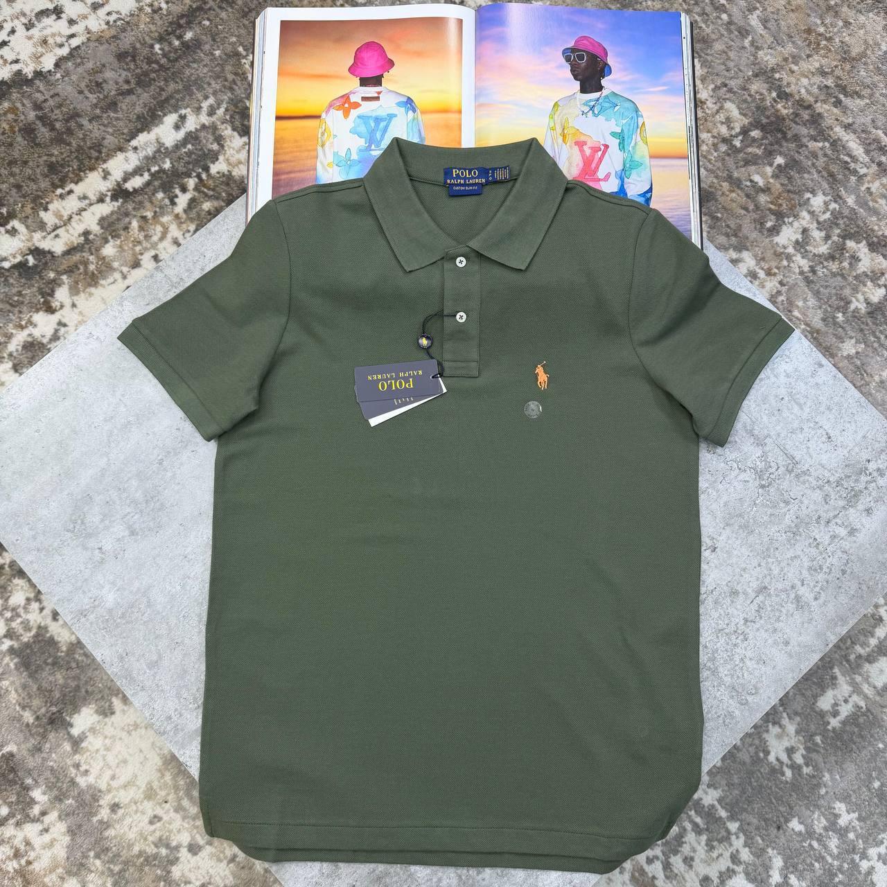 Polo Ralph Lauren Men Luxury Men Collection Heather Grey Polo Shirt UK Reps AAA Quality