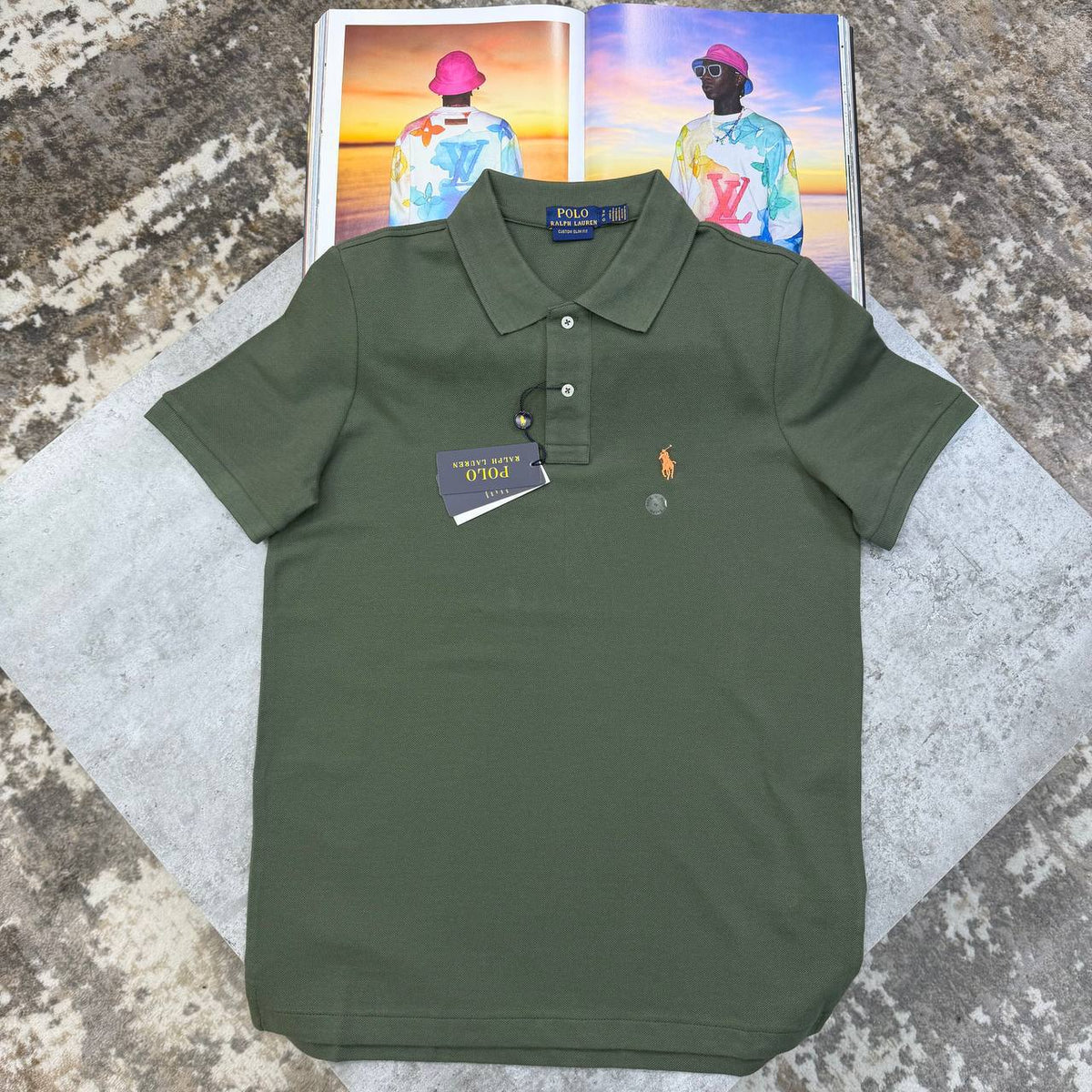 Polo Ralph Lauren Men Luxury Men Collection Heather Grey Polo Shirt UK Reps AAA Quality