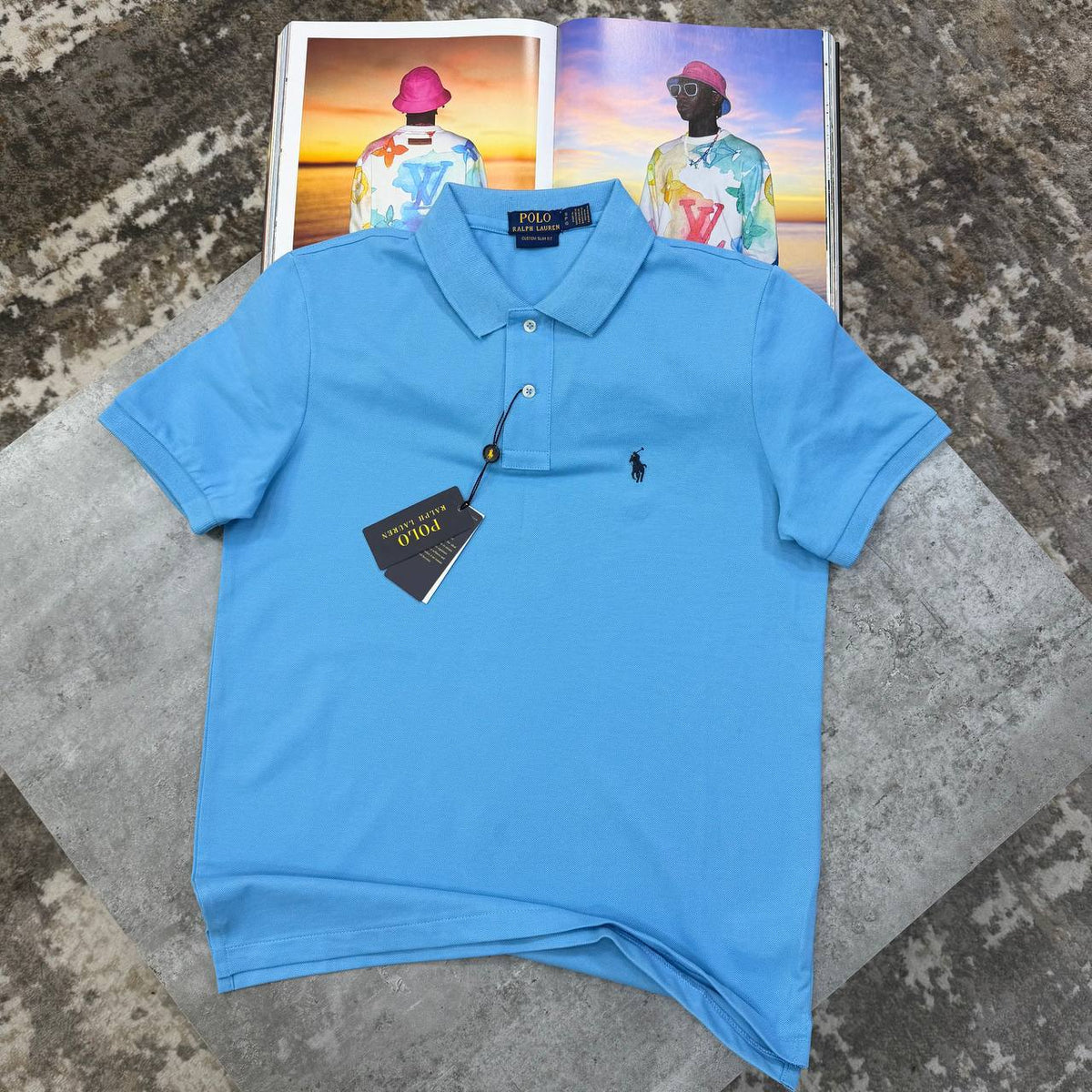 Polo Ralph Lauren Men Luxury Men Collection Heather Grey Polo Shirt UK Reps AAA Quality