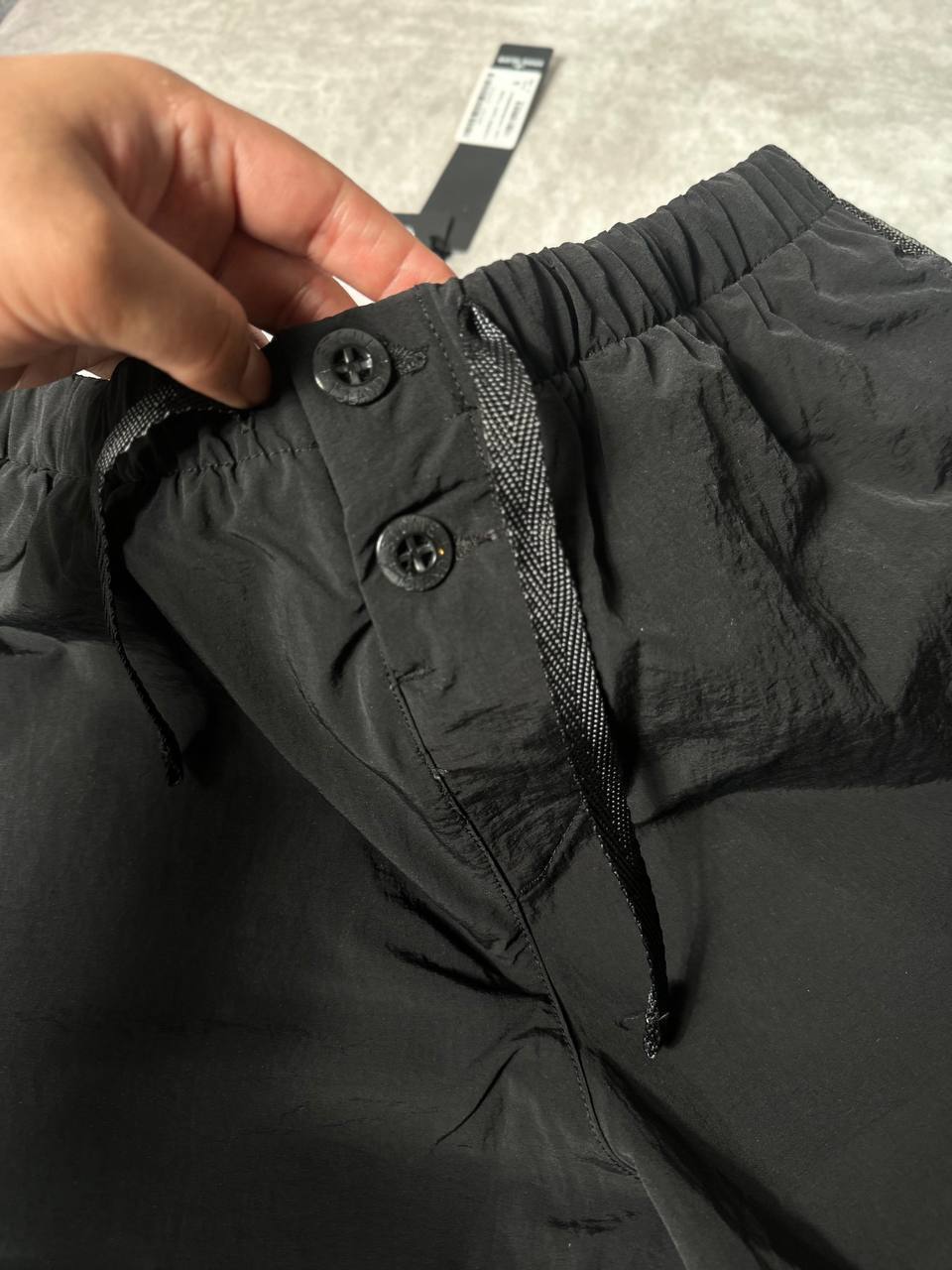 Stone Island Black Crinkled Swim Shorts in 2 Colors Mens Best Sale UK Reps AAA Quality