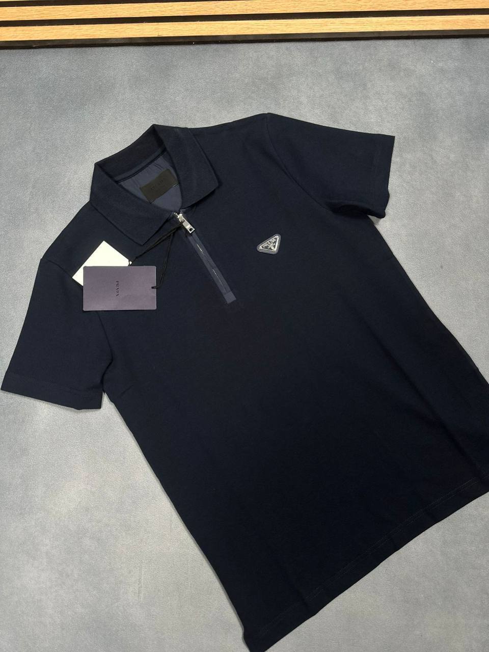 Prada Quater Zip Polo Shirts Mens in Multiple Colors UK Reps AAA Quality