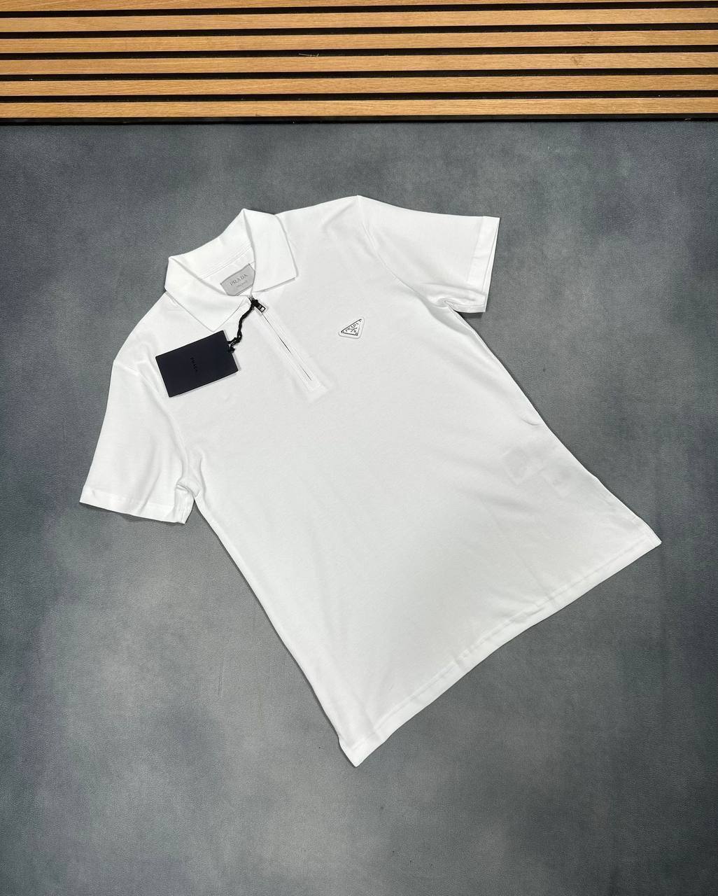 Prada Quater Zip Polo Shirts Mens in Multiple Colors UK Reps AAA Quality