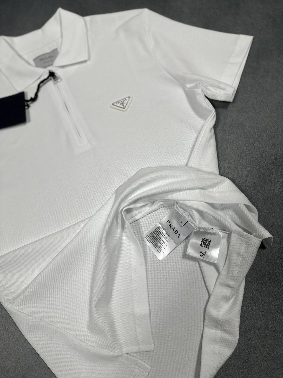 Prada Quater Zip Polo Shirts Mens in Multiple Colors UK Reps AAA Quality