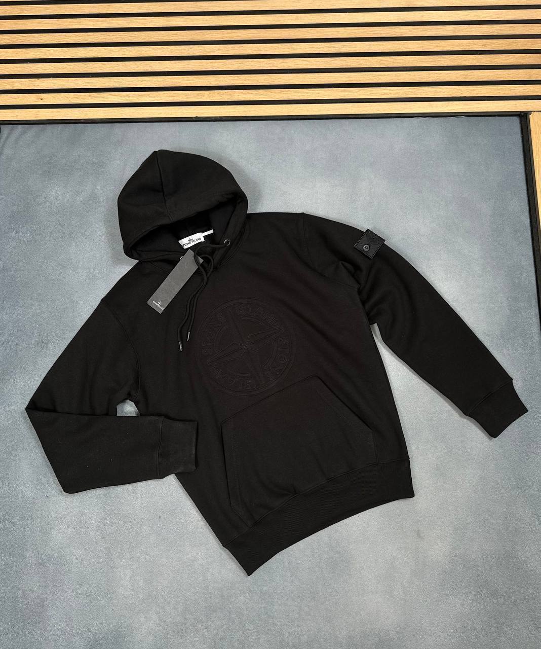 Stone Island Compass-Patch Mens Tracksuit in Black Best Sale UK Reps AAA Quality