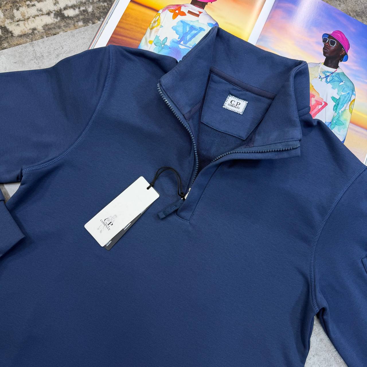 C.P. Company Light Fleece Half-Zip Jumpers Mens UK Reps AAA Quality