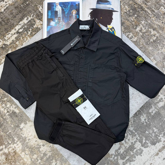 Stone Island Cotton Overshirt & Cargo Pant Men UK Reps AAA Quality