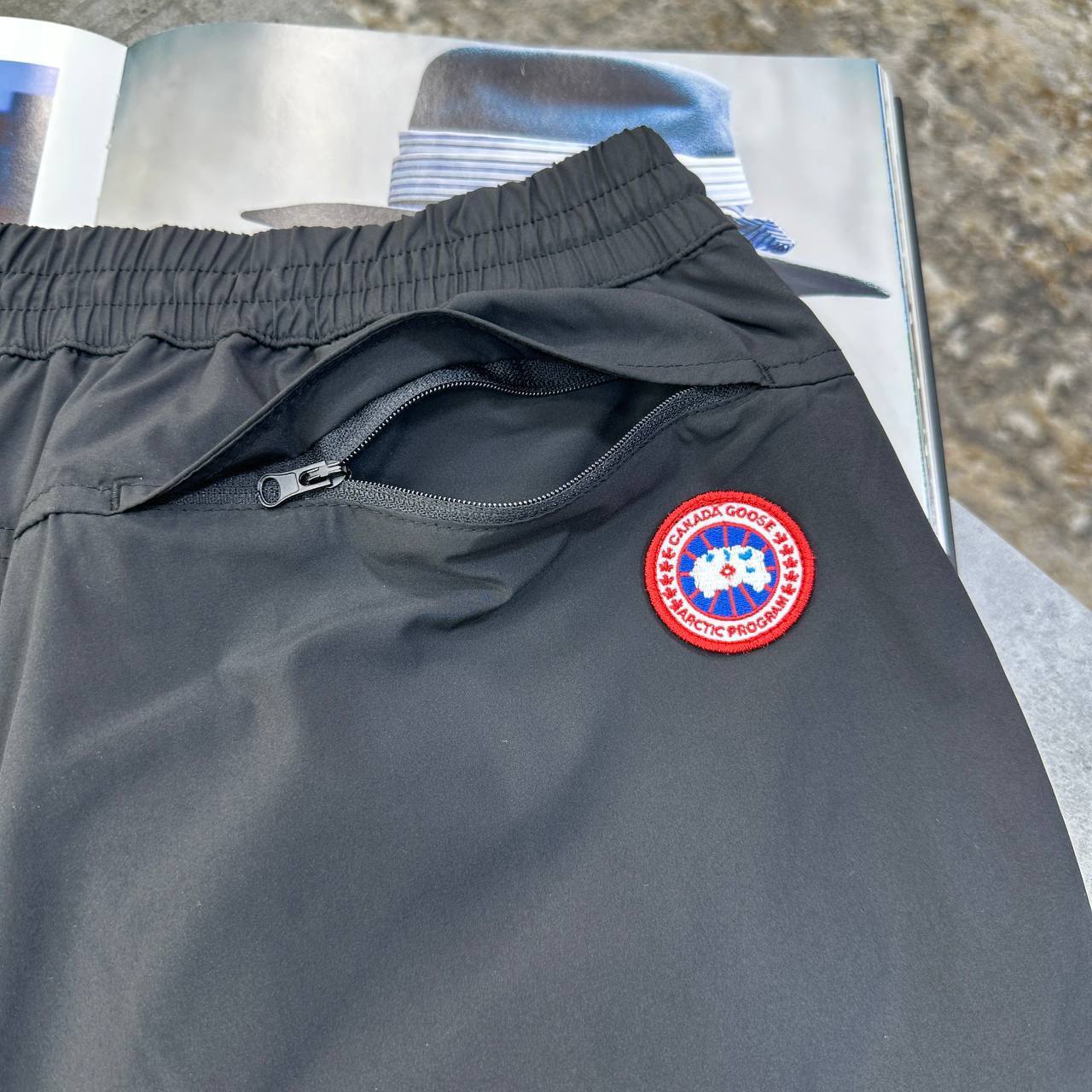 Canada Goose Men Luxury Men Collection Navy Blue Cargo Pants UK Reps AAA Quality