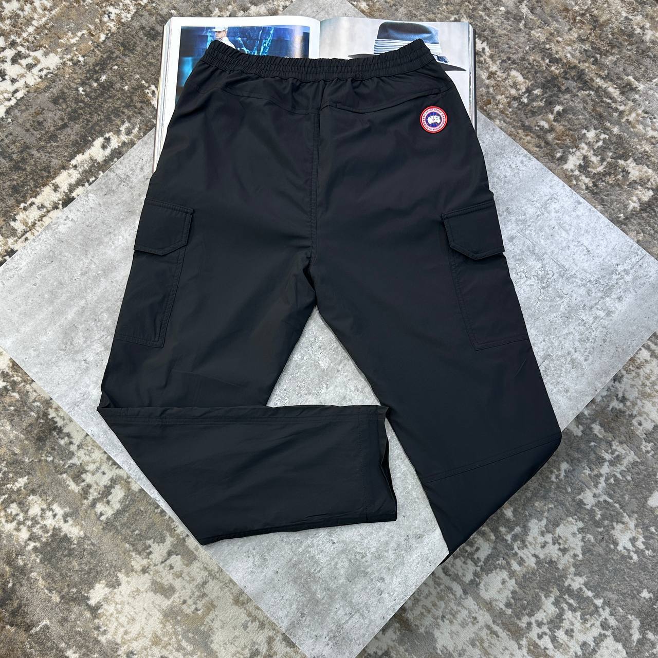 Canada Goose Men Luxury Men Collection Navy Blue Cargo Pants UK Reps AAA Quality