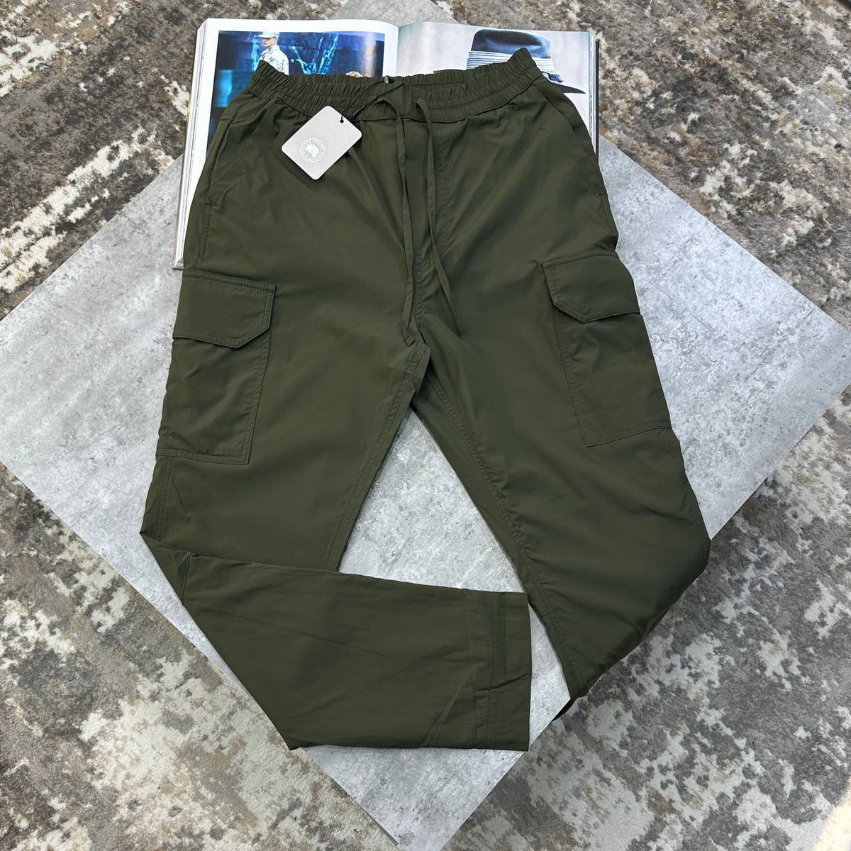 Canada Goose Men Luxury Men Collection Navy Blue Cargo Pants UK Reps AAA Quality