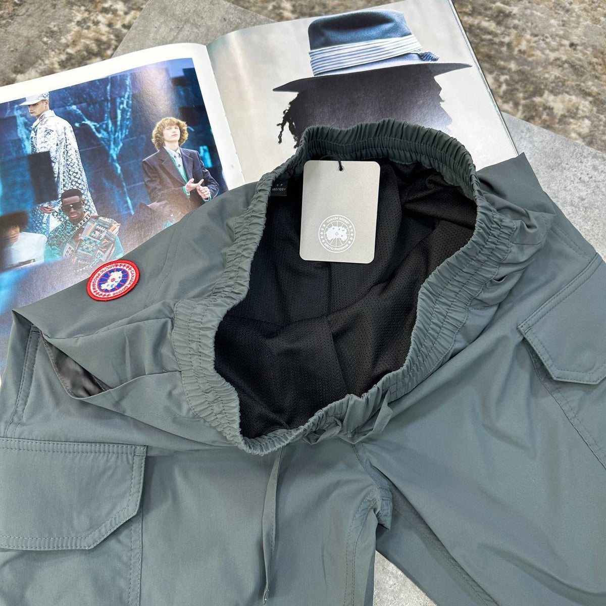 Canada Goose Men Luxury Men Collection Navy Blue Cargo Pants UK Reps AAA Quality