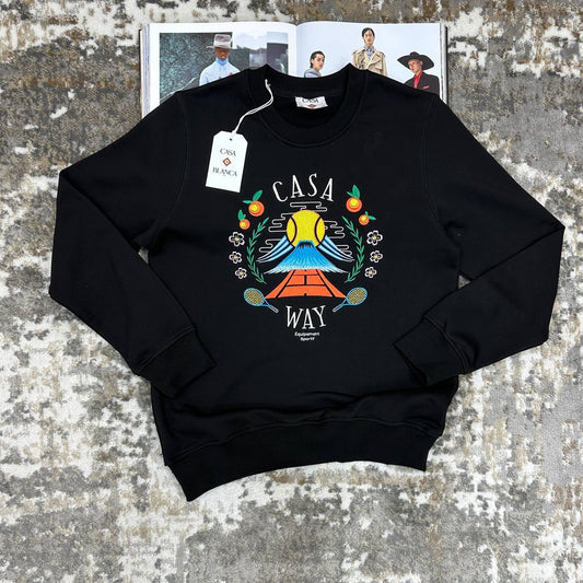 Casablanca Casa Way Mountain Graphic Print Jumpers in 2 Colors Mens Best Sale UK Reps AAA Quality