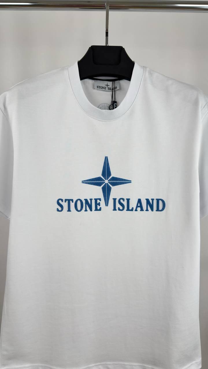 Stone Island Big Logo Cotton T-Shirts Round Neck Mens in Multiple Colors Best Sale UK Reps AAA Quality