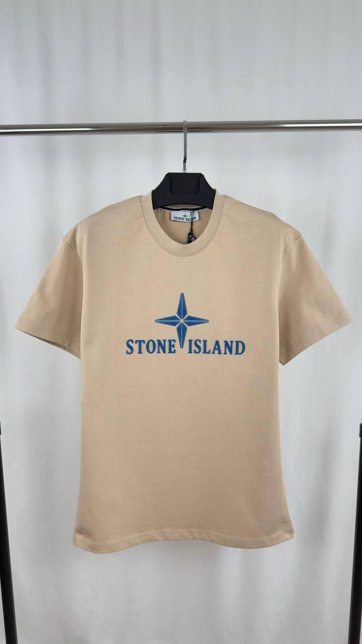 Stone Island Big Logo Cotton T-Shirts Round Neck Mens in Multiple Colors Best Sale UK Reps AAA Quality