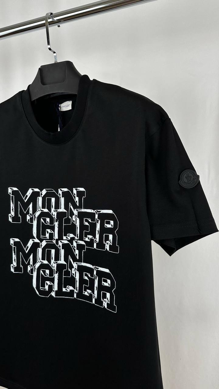 Moncler Graphic Logo Short Sleeve T-Shirts Mens in 2 Colors Best Sale UK Reps AAA Quality