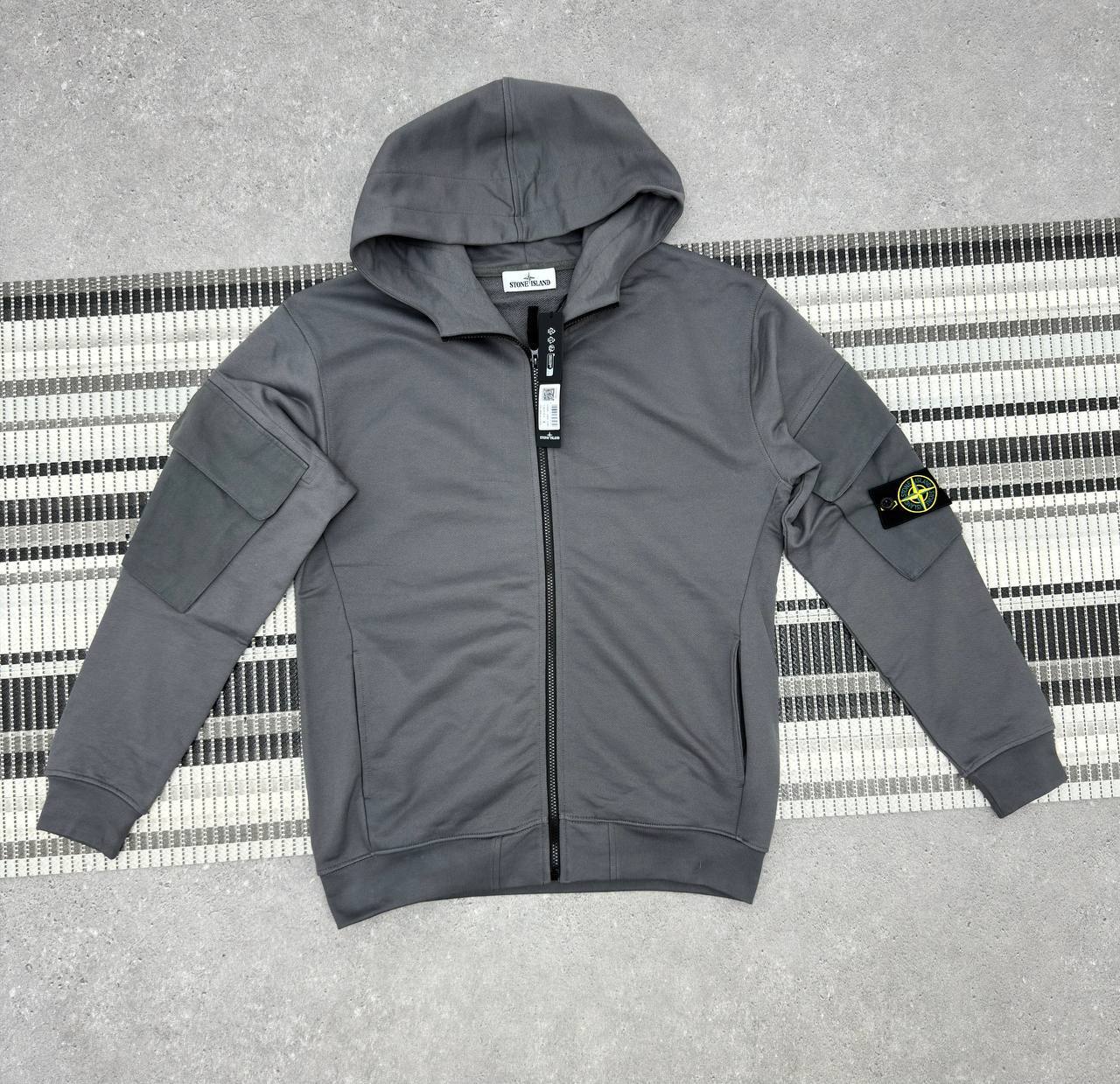 Stone Island Regular-Fit Zipper-Up Hooded Compass Badge Hoodie Mens in Multiple Colors Best Sale UK Reps AAA Quality