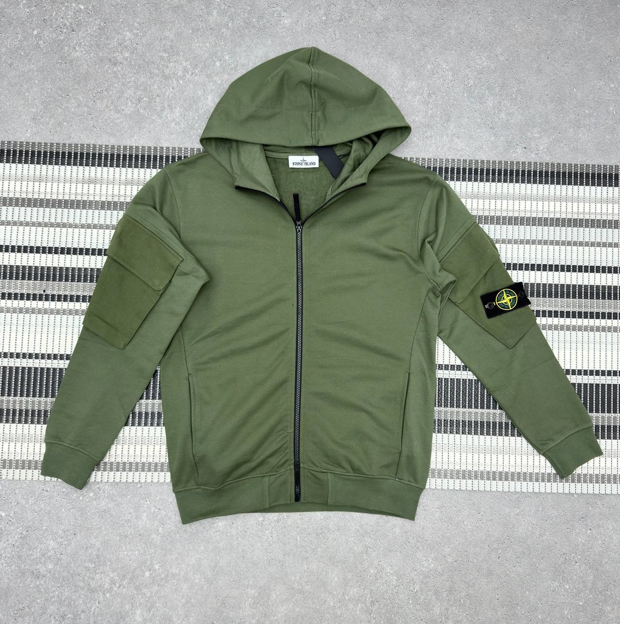 Stone Island Regular-Fit Zipper-Up Hooded Compass Badge Hoodie Mens in Multiple Colors Best Sale UK Reps AAA Quality