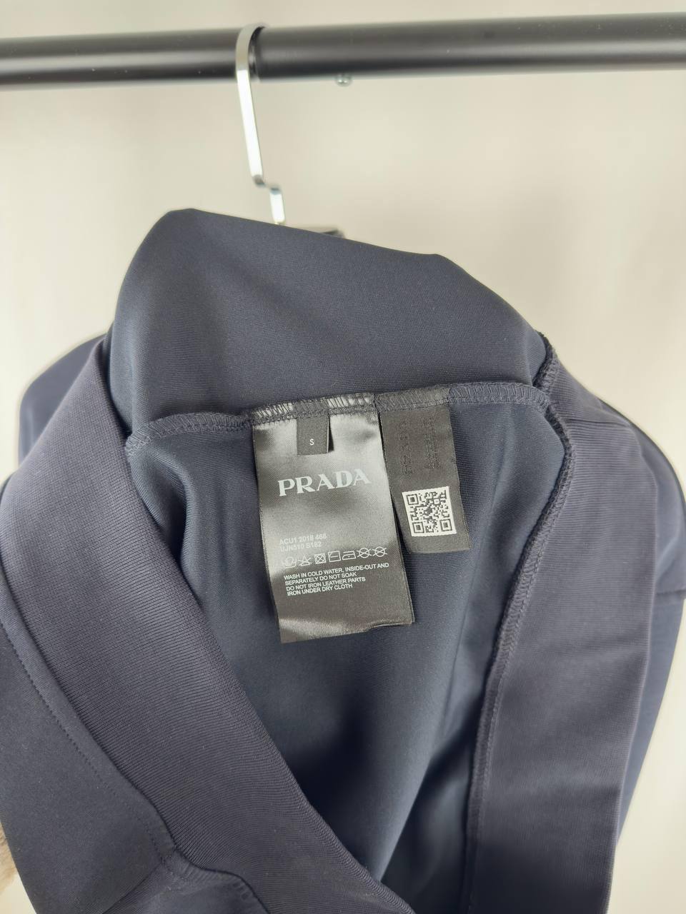 Prada Triangle Logo Half Zip Long Sleeve Cotton Mens Jumpers in 2 Colors Best Sale UK Reps AAA Quality