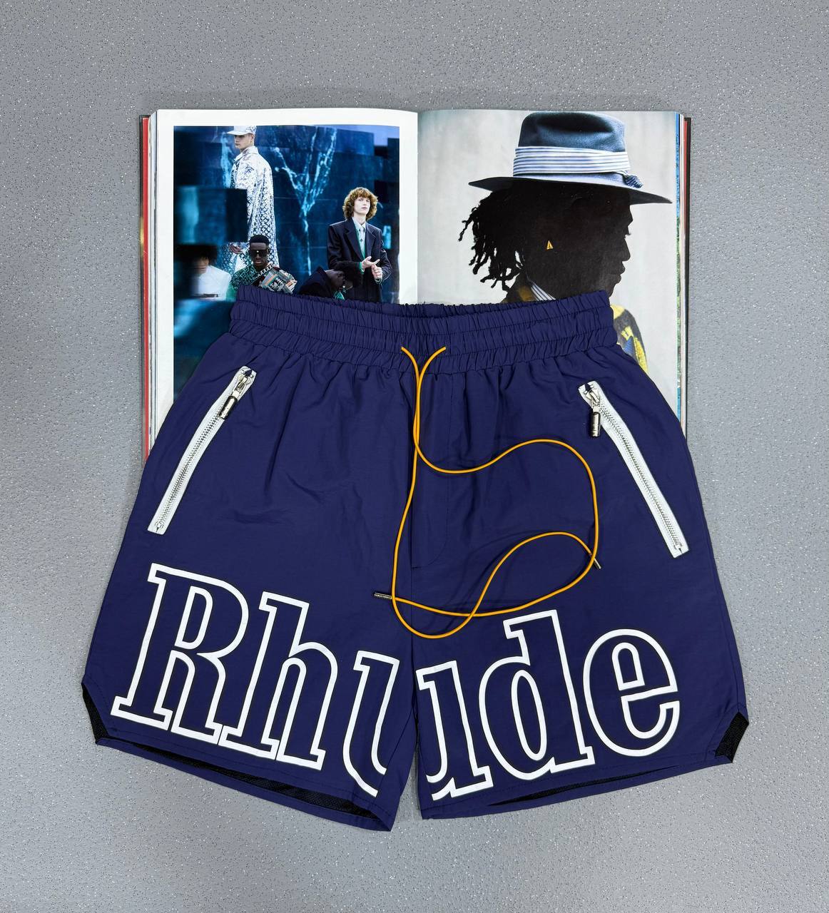 Rhude Straight-Leg Mid-Length Logo Print Swim Shorts in Multiple Colors Mens Best Sale UK Reps AAA Quality