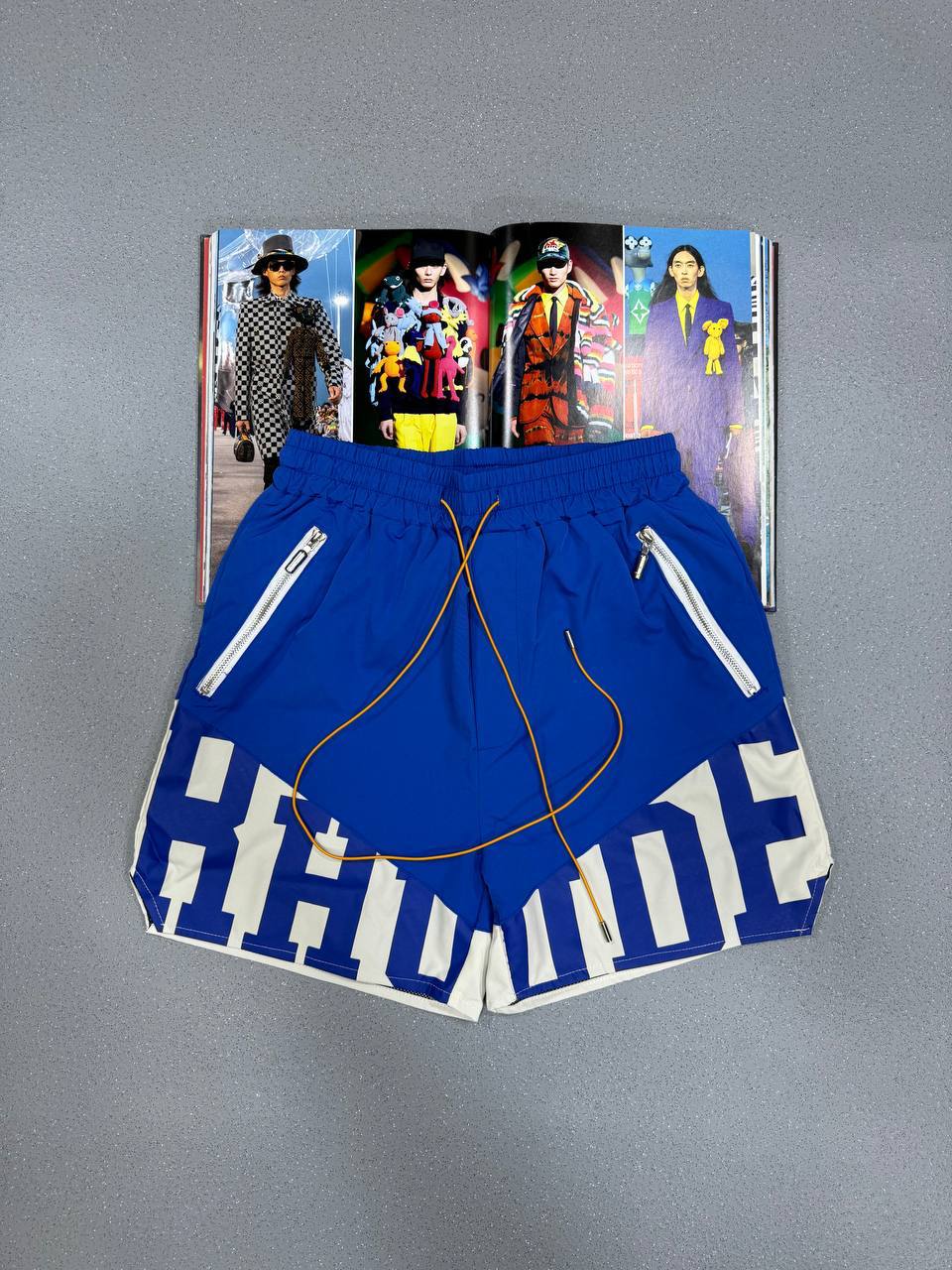 Rhude Shorts for Men Leisure Printing Letter Logo Drawstring Shorts in 2 Colors UK Reps AAA Quality