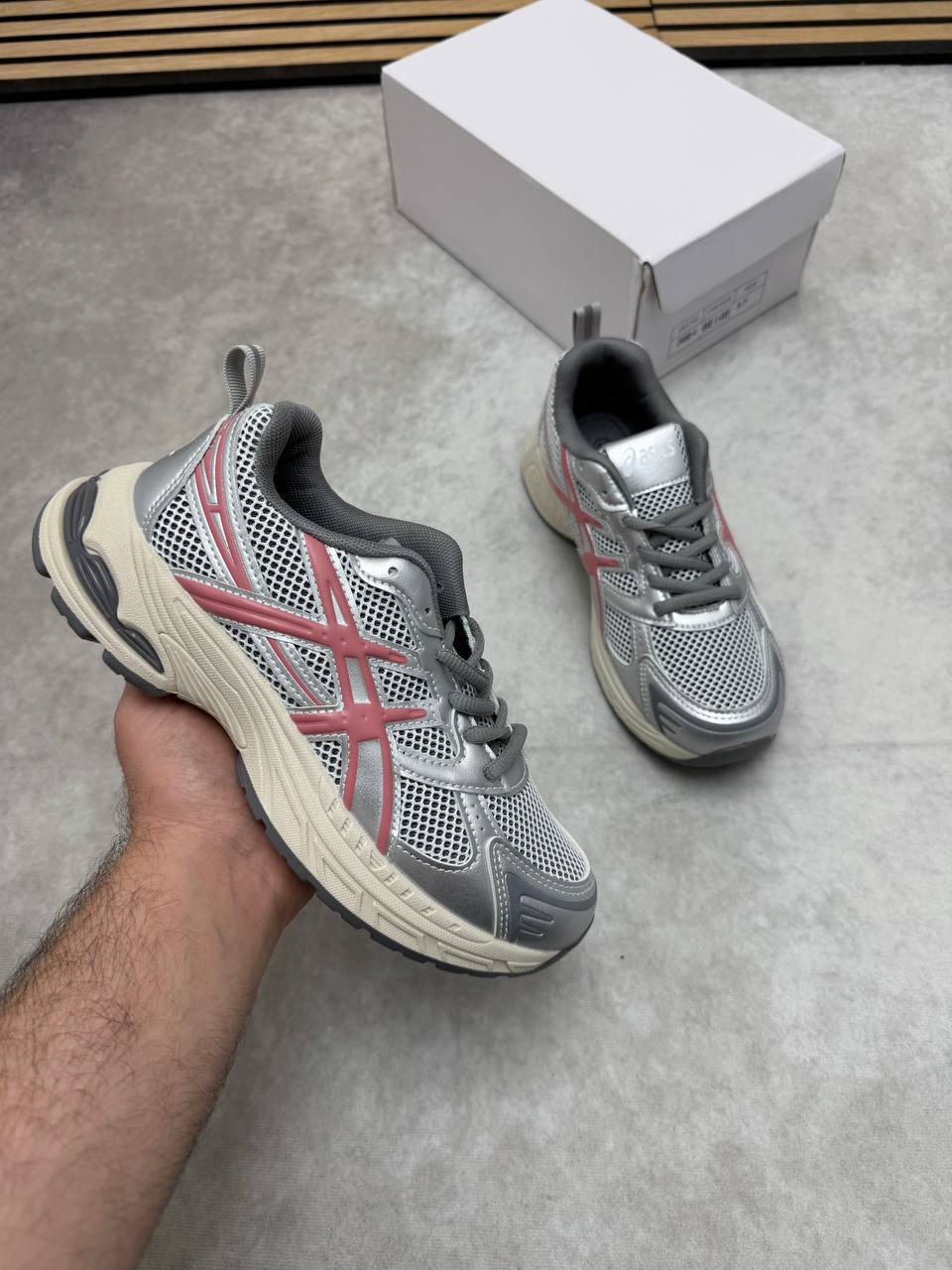 Asics Gel-Kayano 14 Silver/Papaya Womens Trainers UK Reps AAA Quality