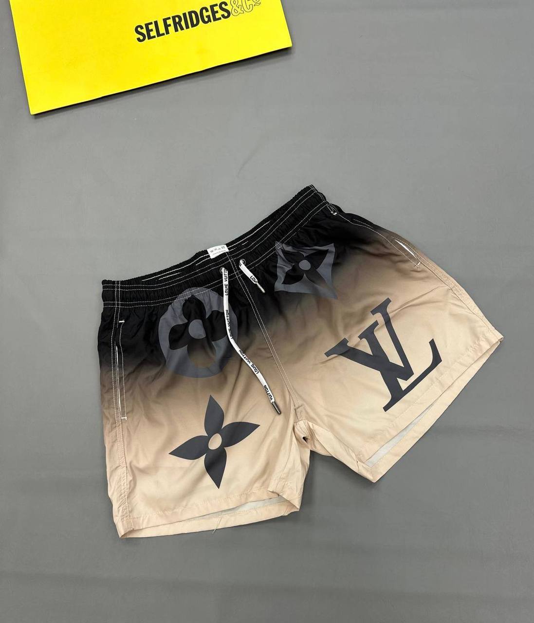 Louis Vuitton Black-to-Beige Gradient Shorts Men's UK Reps AAA Quality