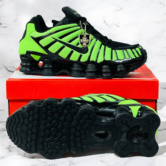 Nike Shox TL Volt Green & Black Mens Trainers Best Sale UK Reps AAA Quality