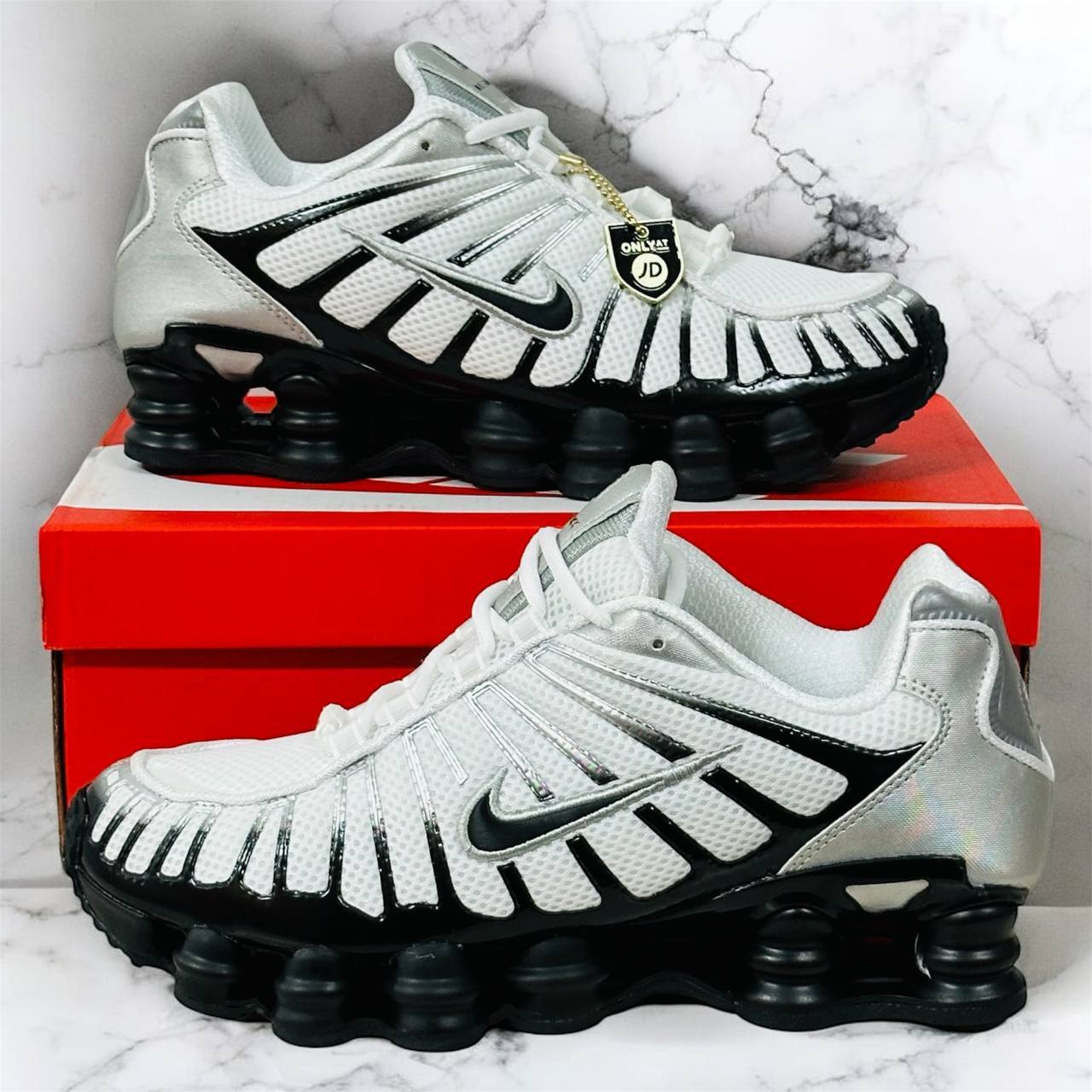 Nike Shox TL Metallic Silver Black Mens Trainers Best Sale UK Reps AAA Quality