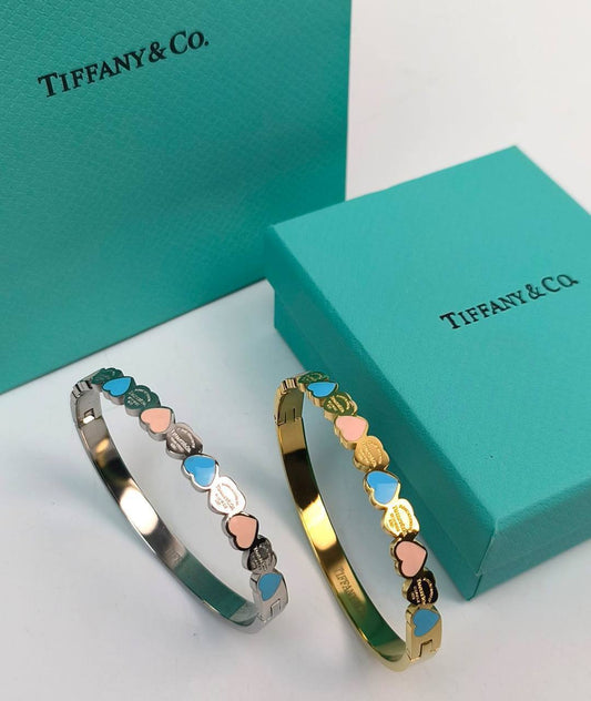 Tiffany & Co. Return to Tiffany Love Pink & Blue Heart Womens Bracelets in 2 Colors UK Reps AAA Quality