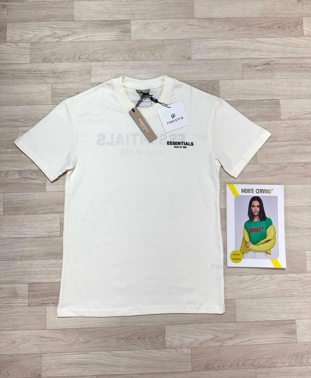 Essentials Fear of God Light Oatmeal Short Sleeve T-Shirts Mens in Multiple Colors Best Sale UK Reps AAA Quality