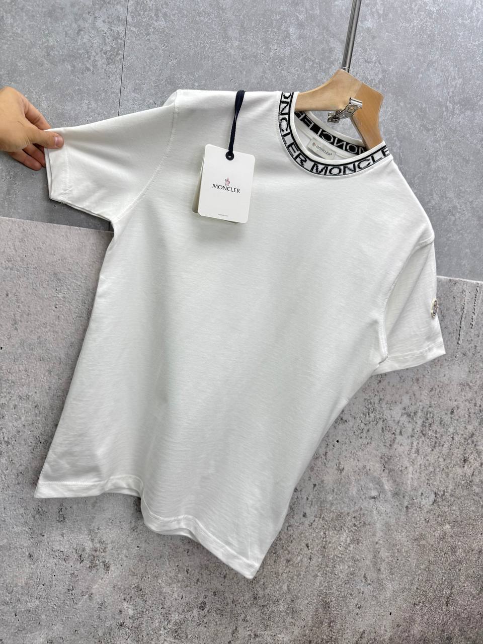 Moncler Logo-Collar T-Shirts Mens in 2 Colors Best Sale UK Reps AAA Quality