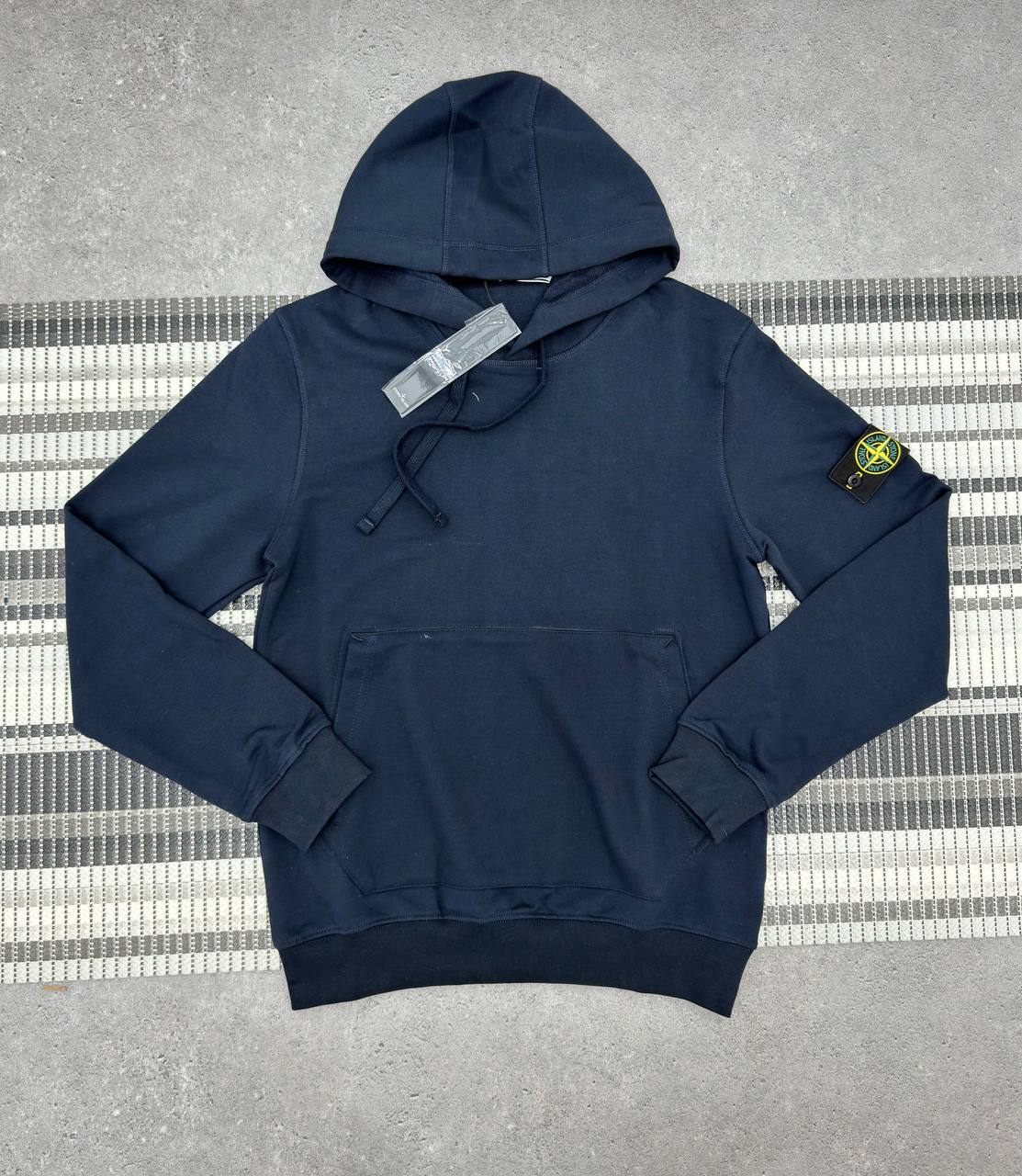 Stone Island Logo Fleece Hood Cotton Mens Hoodie in Multiple Colors Best Sale UK Reps AAA Quality