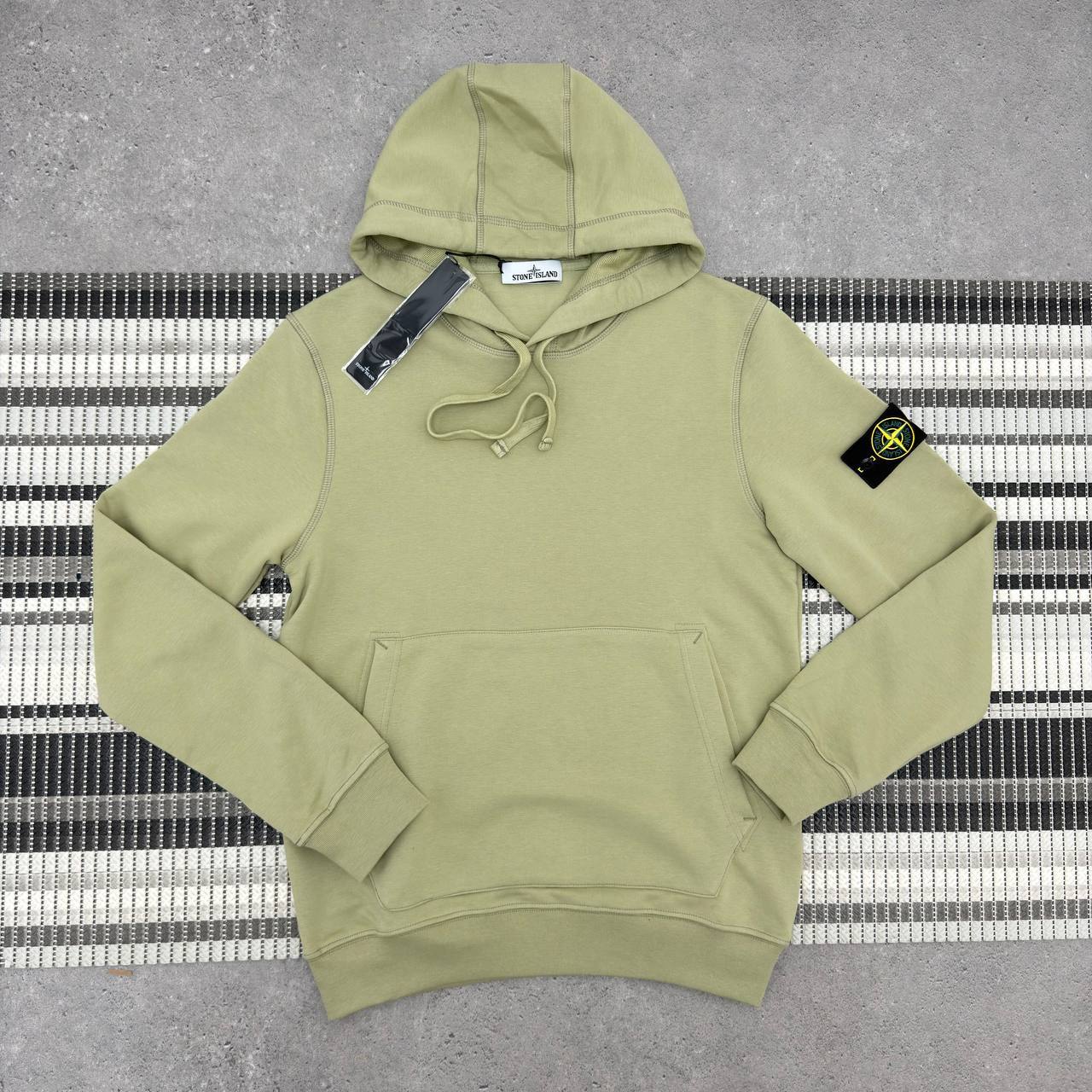 Stone Island Logo Fleece Hood Cotton Mens Hoodie in Multiple Colors Best Sale UK Reps AAA Quality