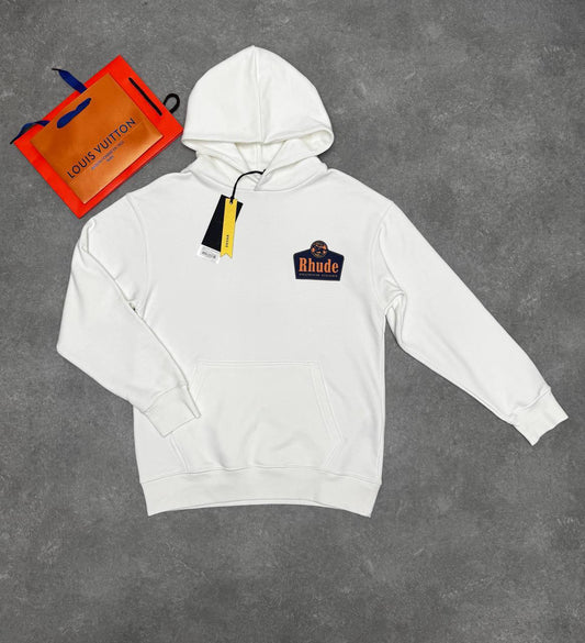 Rhude Grand Cru Crest Cigar Cotton Hoodie Logo-Print Mens in Multiple Colors UK Reps AAA Quality