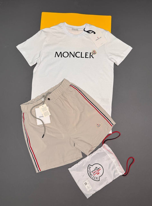 Moncler Logo Printed Round Neck T-Shirts & Shorts Set in Multiple Colors UK Reps AAA Quality