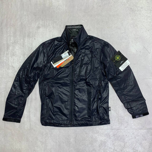 Stone Island Packable Pertex Quantum Flock Jacket Mens in Navy Colors Best Sale UK Reps AAA Quality