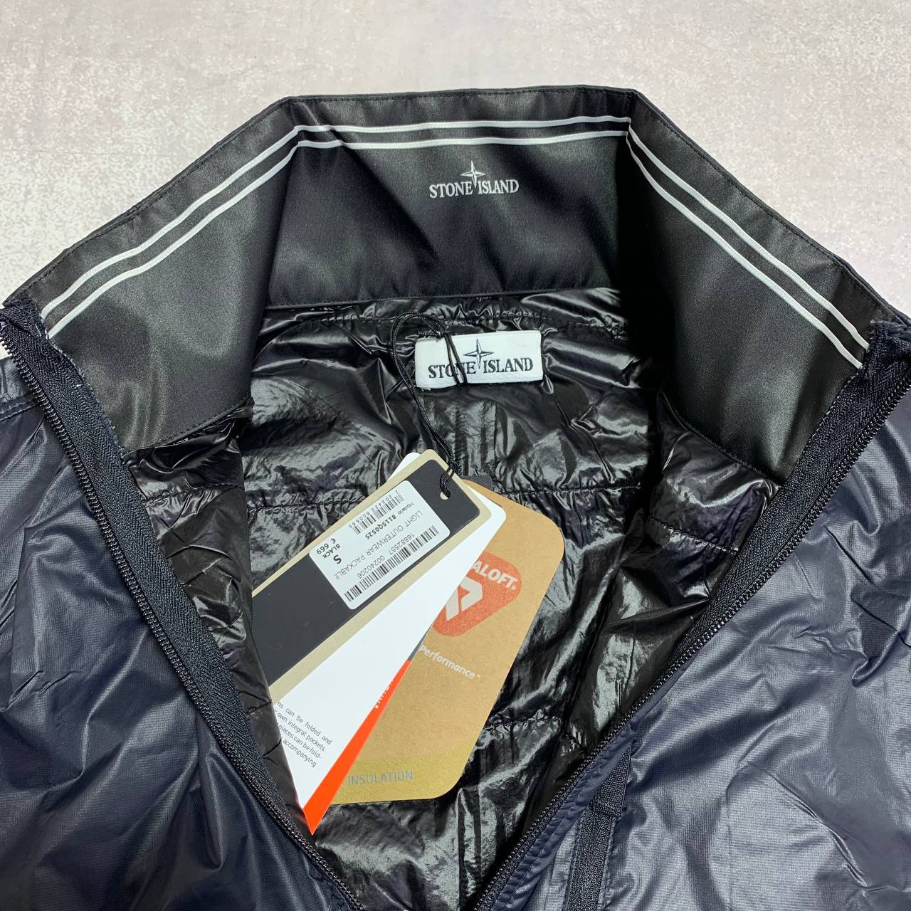 Stone Island Packable Pertex Quantum Flock Jacket Mens in Navy Colors Best Sale UK Reps AAA Quality