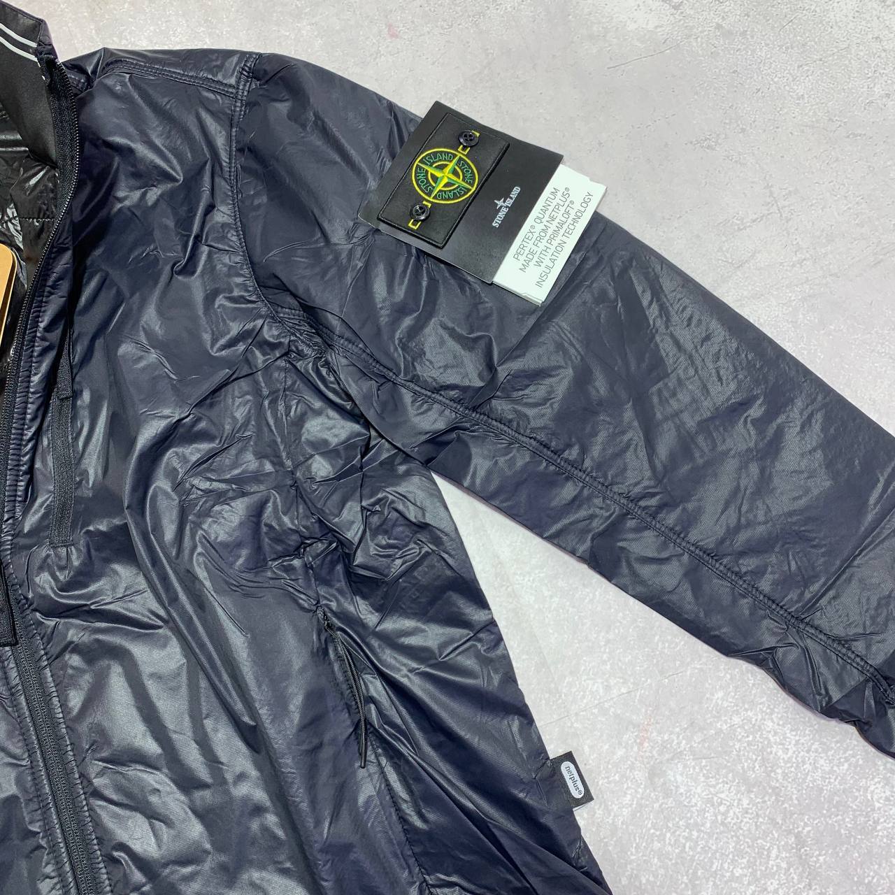 Stone Island Packable Pertex Quantum Flock Jacket Mens in Navy Colors Best Sale UK Reps AAA Quality