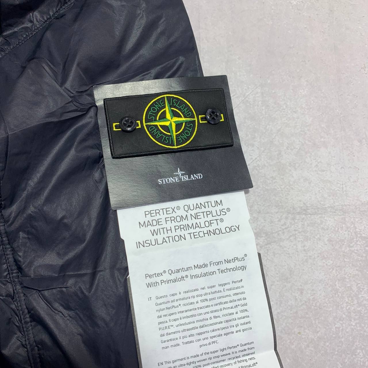 Stone Island Packable Pertex Quantum Flock Jacket Mens in Navy Colors Best Sale UK Reps AAA Quality