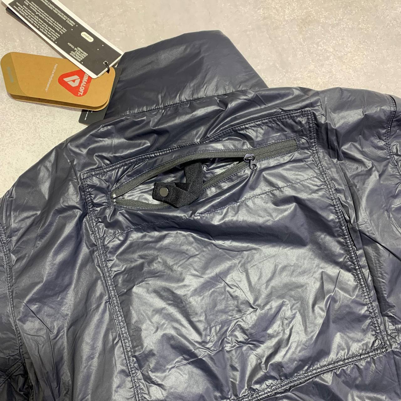 Stone Island Packable Pertex Quantum Flock Jacket Mens in Navy Colors Best Sale UK Reps AAA Quality