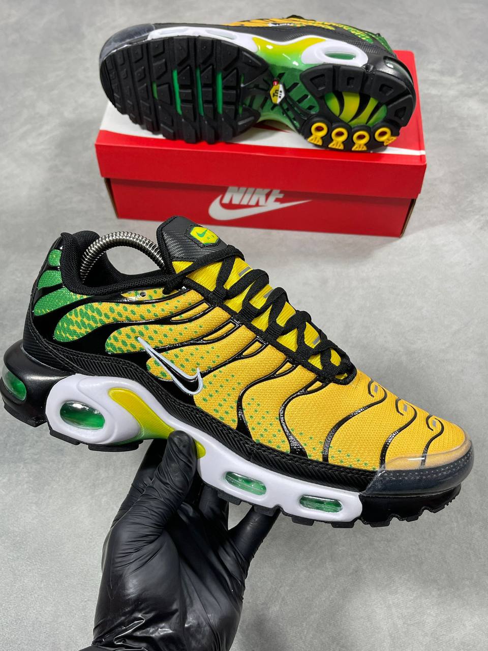Nike Air Max Plus TN Green Yellow Mens Trainers Best Sale UK Reps AAA Quality