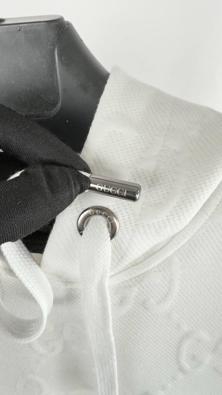 Gucci Oblique Relaxed-Fit GG Hoodie Mens in 2 Colors Best Sale UK Reps AAA Quality