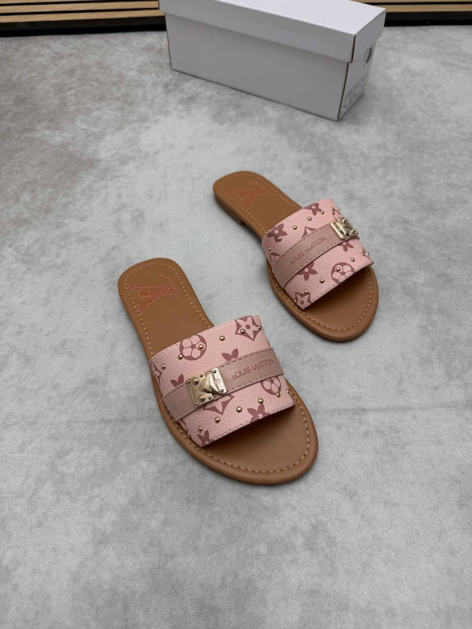 Louis Vuitton Lock It Women's Sliders in Multiple Colors UK Reps AAA Quality