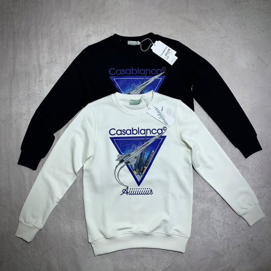 Casablanca Aiiiiir Printed Jumpers in 2 Colors Mens Best Sale UK Reps AAA Quality