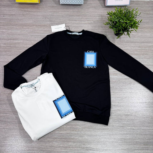 Casablanca Logo Degrade Screen Printed Jumpers in 2 Colors Mens Best Sale UK Reps AAA Quality