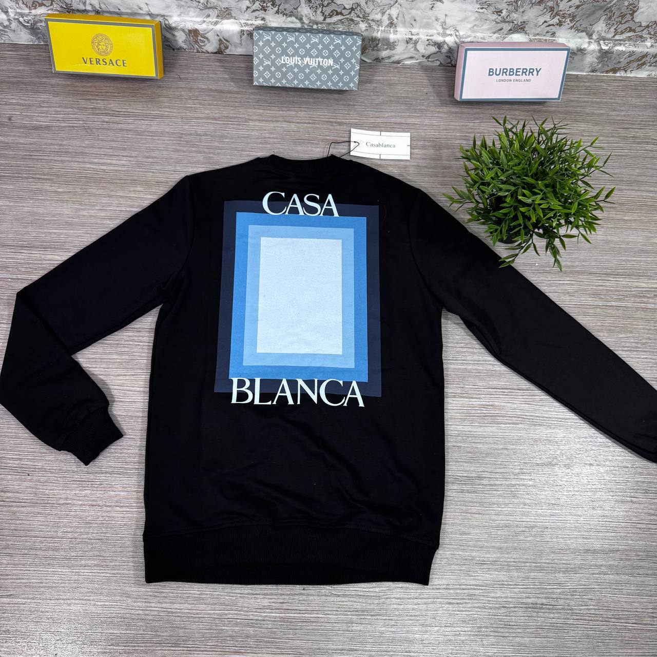 Casablanca Logo Degrade Screen Printed Jumpers in 2 Colors Mens Best Sale UK Reps AAA Quality