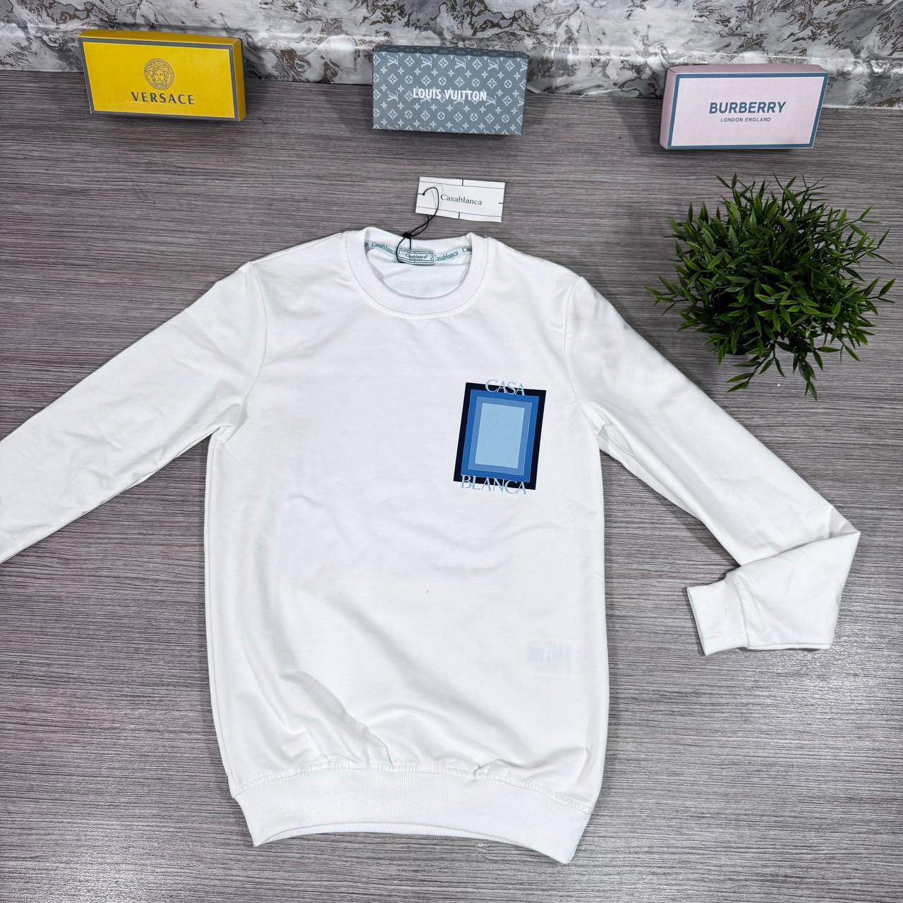 Casablanca Logo Degrade Screen Printed Jumpers in 2 Colors Mens Best Sale UK Reps AAA Quality