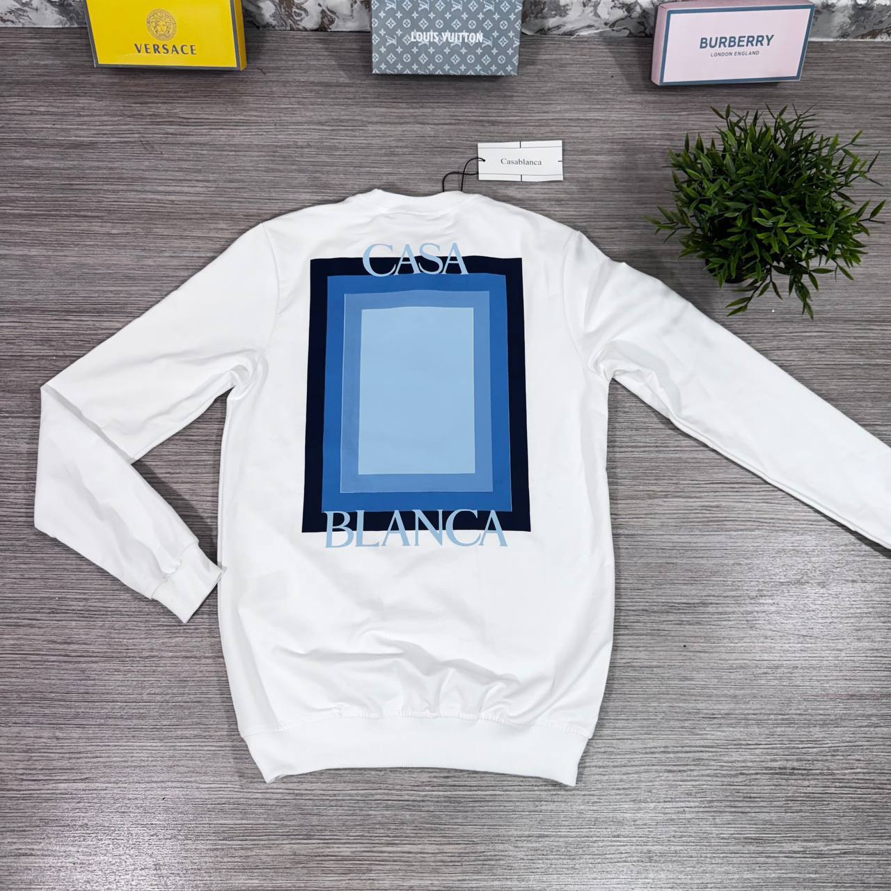 Casablanca Logo Degrade Screen Printed Jumpers in 2 Colors Mens Best Sale UK Reps AAA Quality