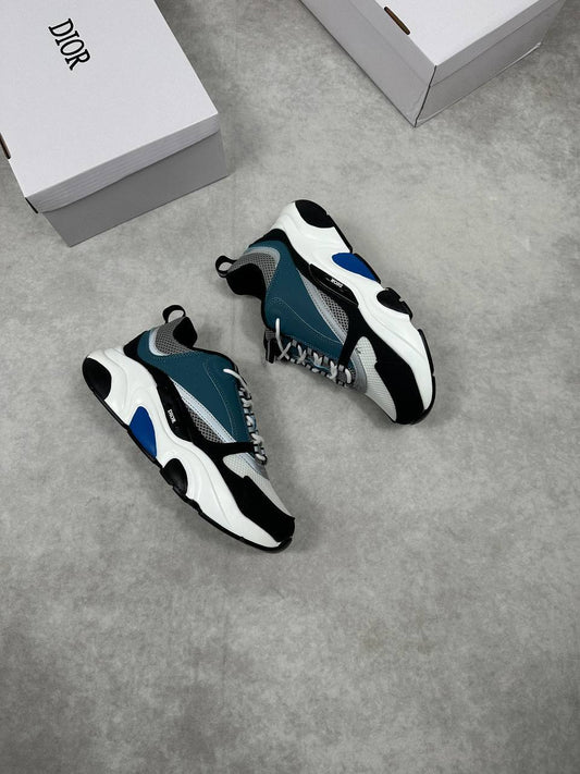 Dior B22 Homme Sport Shoes Blue Deep Green Mens Sneakers UK Reps AAA Quality