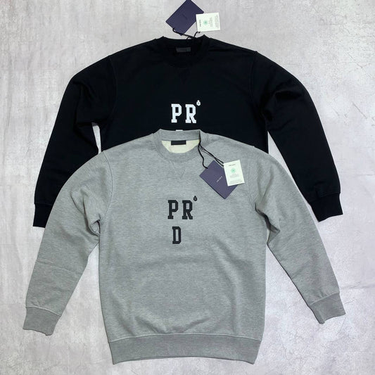 Prada Logo-Embroidered Mens Jumpers in 2 Colors Best Sale UK Reps AAA Quality