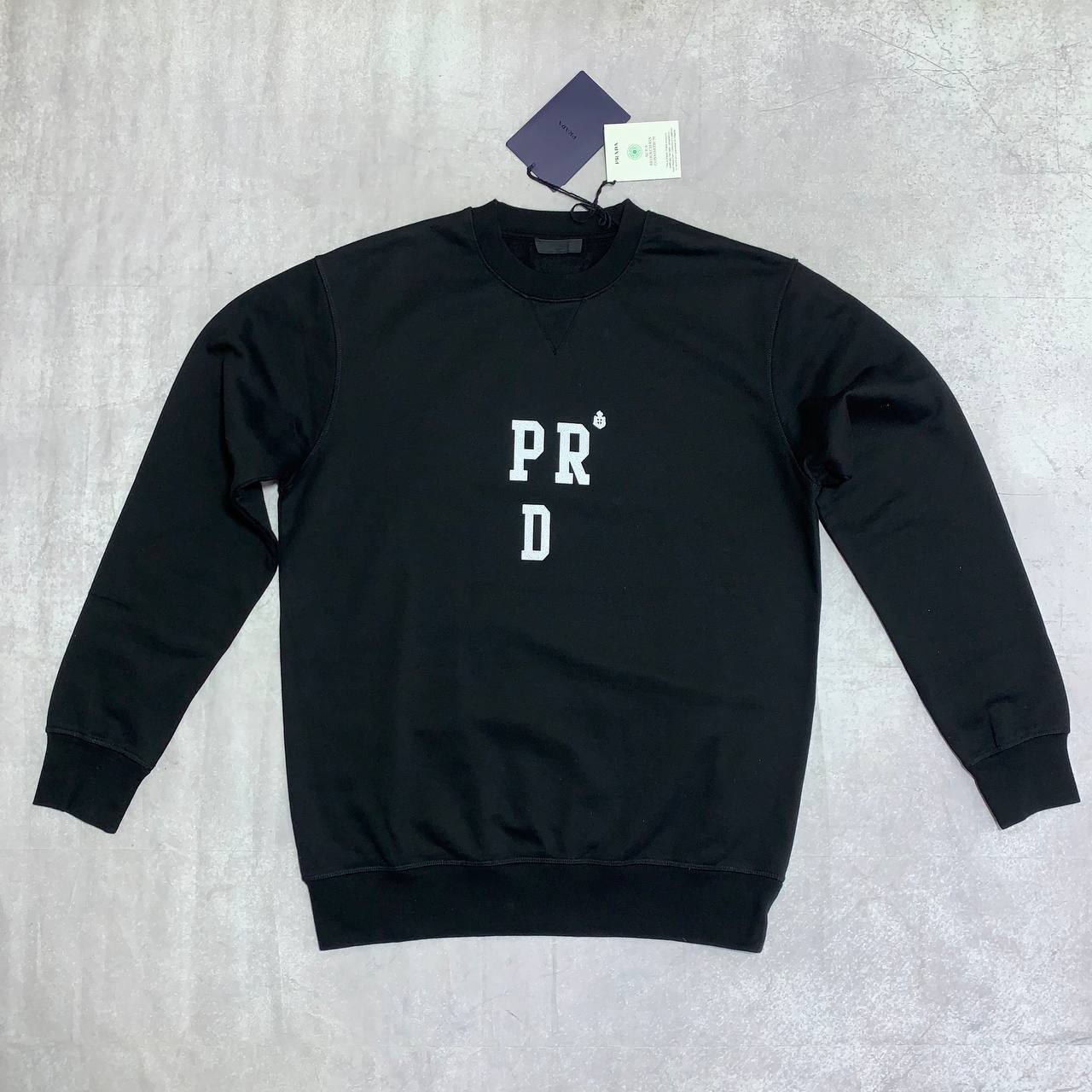Prada Logo-Embroidered Mens Jumpers in 2 Colors Best Sale UK Reps AAA Quality